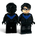 MW Minifigs custom Nightwing LEGO minifigure, New 52 blue variant, Legacy of the Dark Knight line
