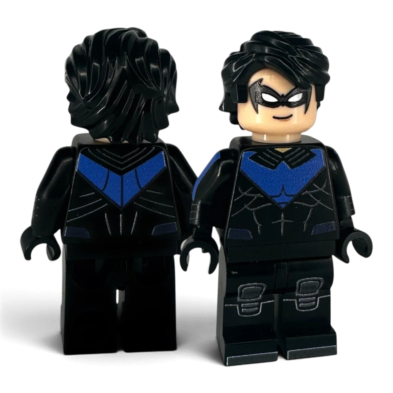 MW Minifigs custom Nightwing LEGO minifigure, New 52 blue variant, Legacy of the Dark Knight line