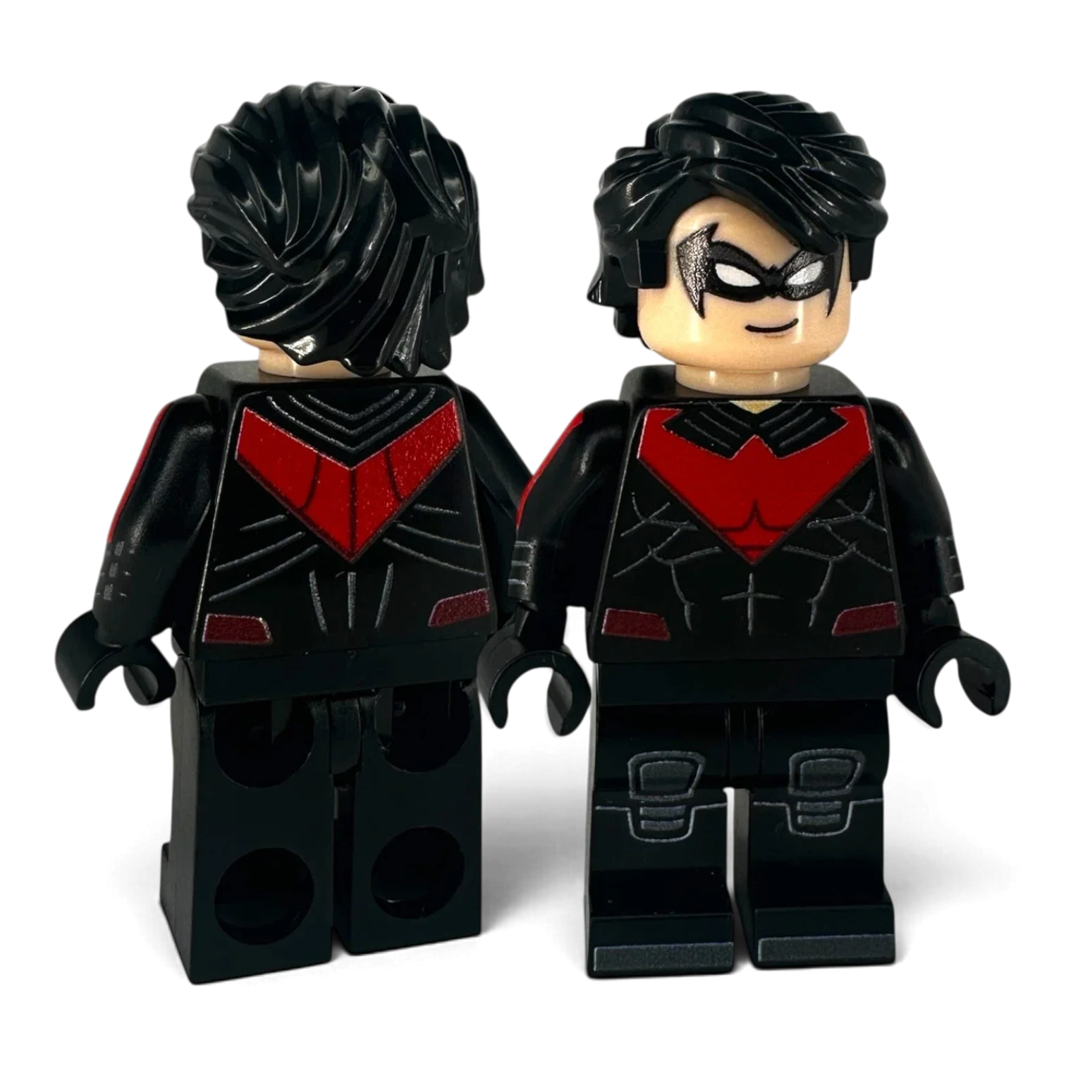 MW Minifigs custom Nightwing LEGO minifigure, New 52 red variant, Legacy of the Dark Knight line