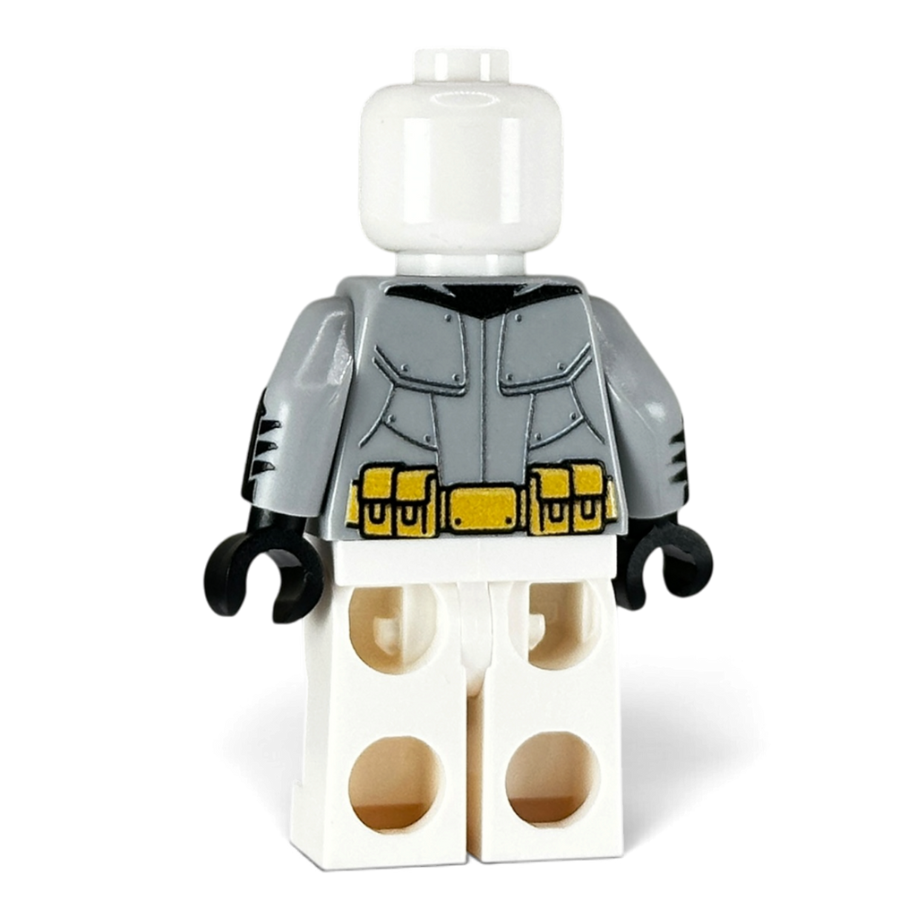 Side view of MW Minifigs custom Arkham Asylum LEGO torso print