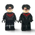 MW Minifigs custom Nightwing LEGO minifigure, red variant, Legacy of the Dark Knight line