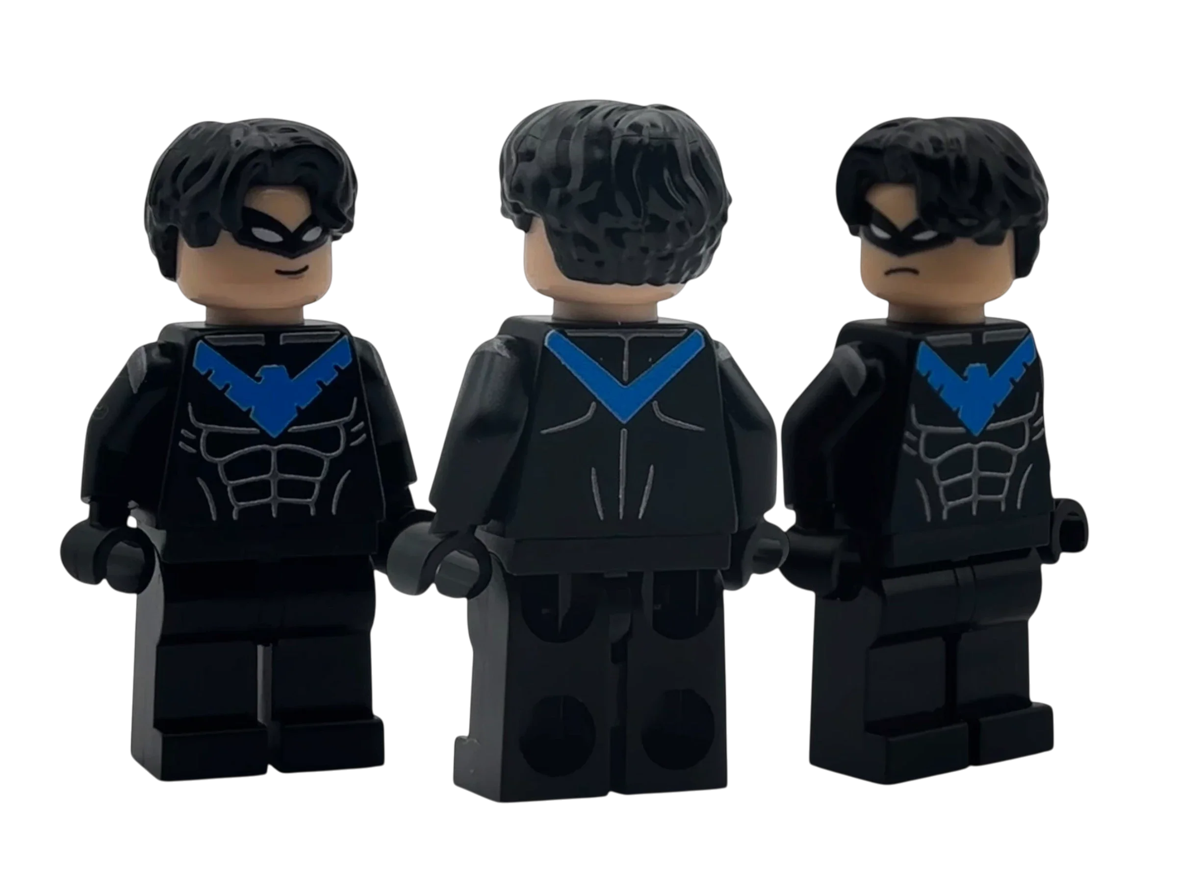 MW Minifigs custom Nightwing LEGO minifigure, Animated Series variant, Legacy of the Dark Knight line