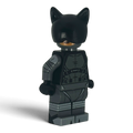 My Store Absolute Catwoman custom minifigure with black resin mask, printed torso, arms, and legs on genuine LEGO parts