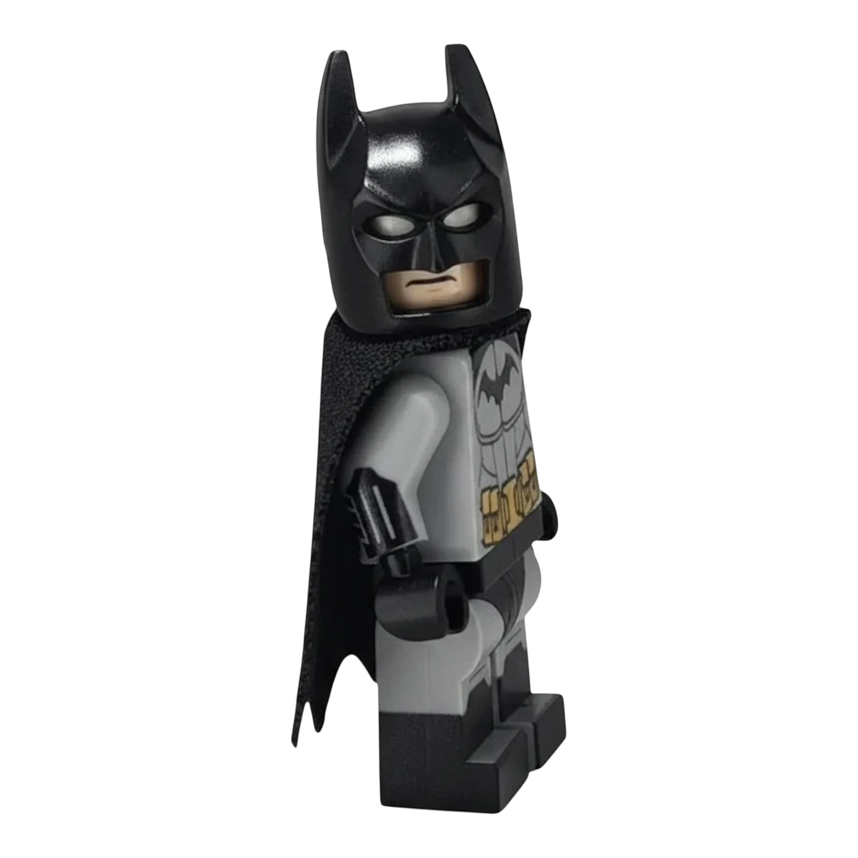 MW Minifigs Arkham Asylum Batman Legacy of the Dark Knight custom minifigure with cowl, cape, and detailed UV printing